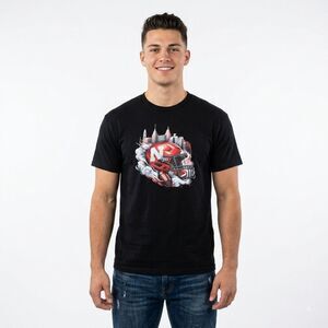 Comfort Colors Nebraska Cornhuskers T-Shirt Men's Large Black Linoln Skyline